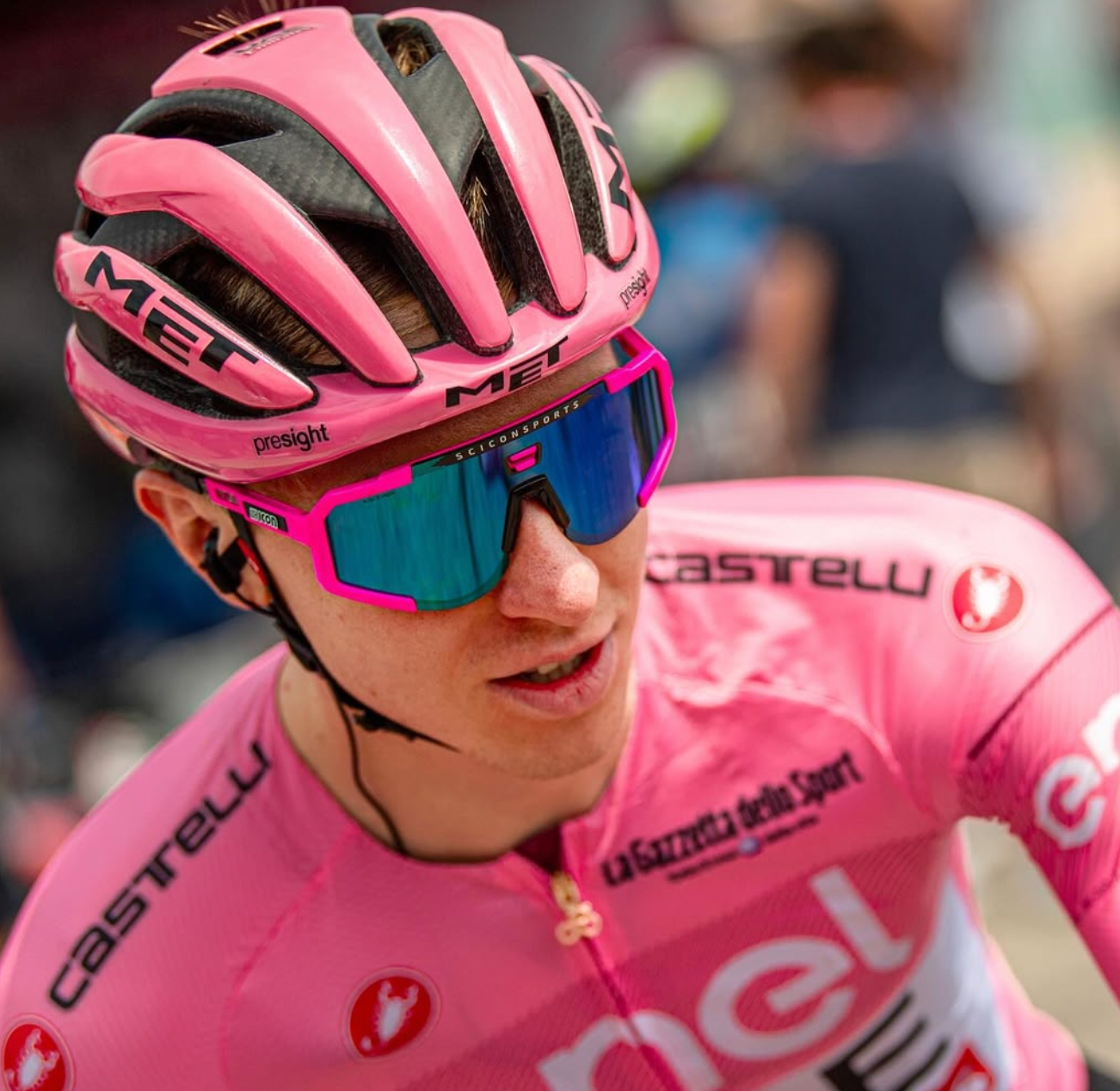 Scicon Aeroscope (Giro D´Italia Special Edition) - Anteojos deportivos de ciclismo Giro de italia (Rosados)