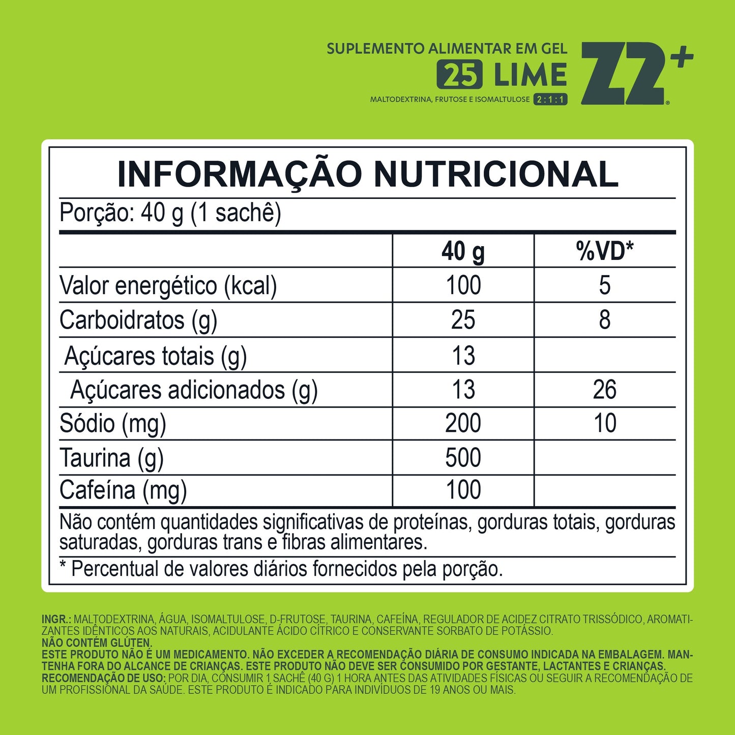 Energy Gel Z2+ Lime