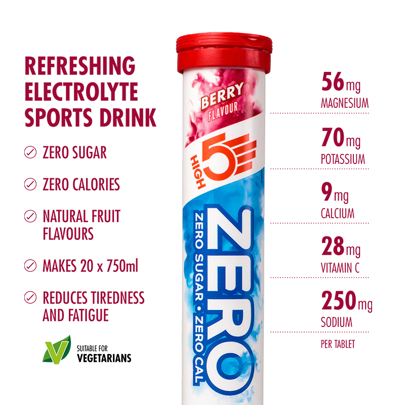High5 Zero - Sales electrolitos efervescentes sin azucar (3 sabores)
