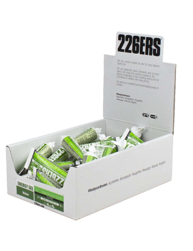 Caja de 40 Geles 226ERS Energy Gel Bio con Cafeína (25mg - 2 sabores)