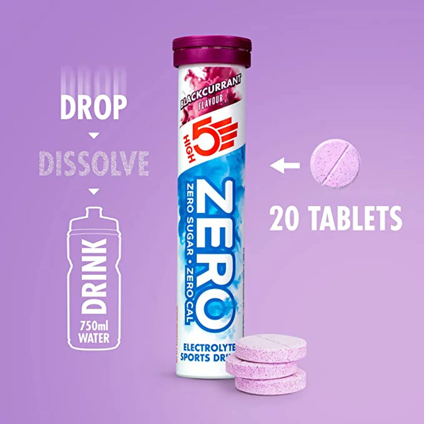 High5 Zero - Sales electrolitos efervescentes sin azucar (3 sabores)