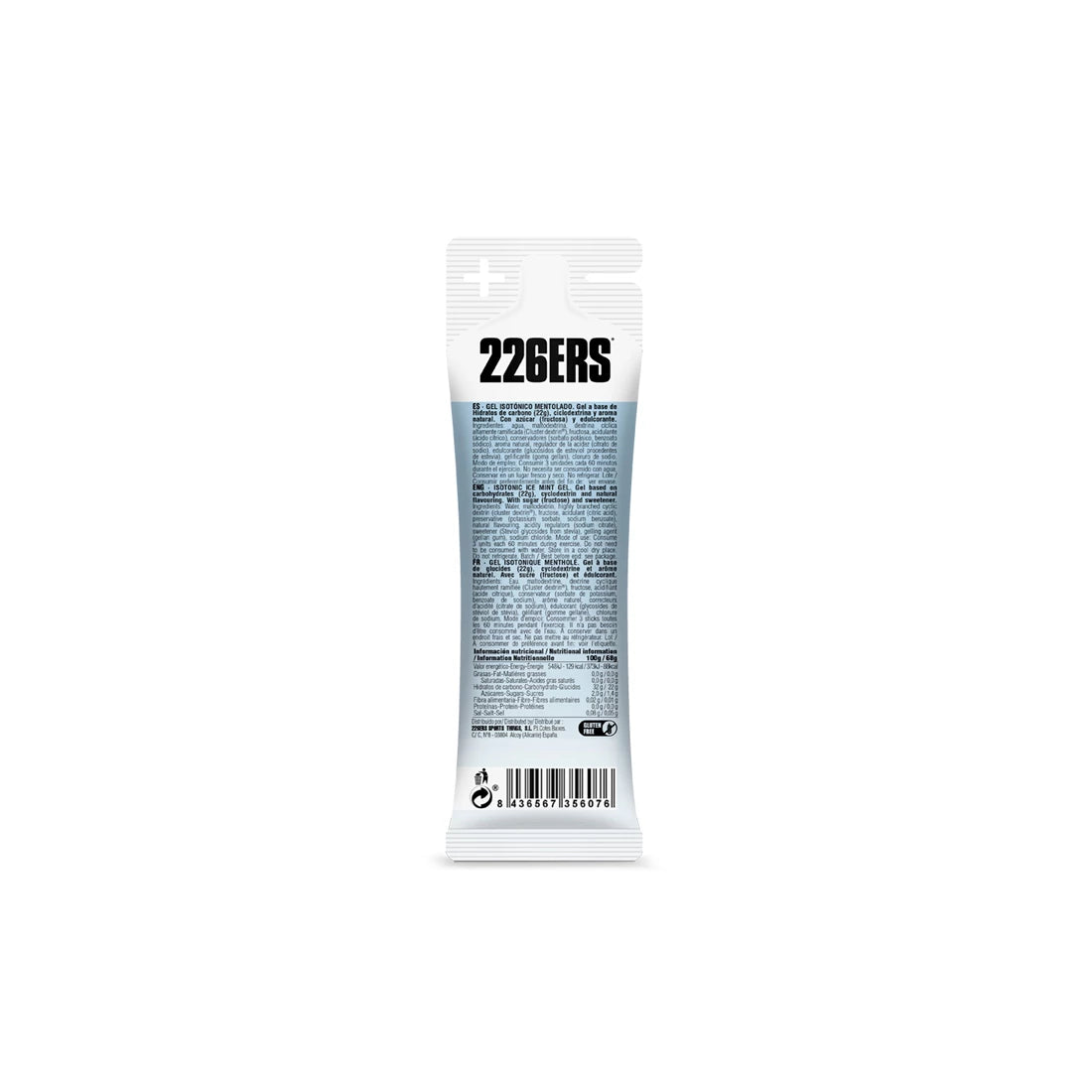 226ERS Isotonic Ice Gel – Gel isotónico sabor menta 68g (Unidad o caja de 24)