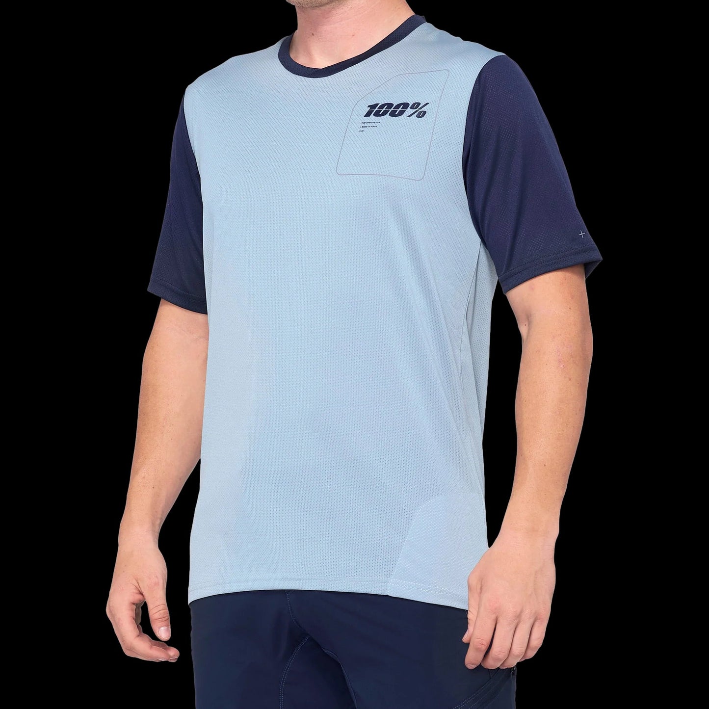 Jersey 100% Ridecamp - Polera MTB Manga Corta Azul
