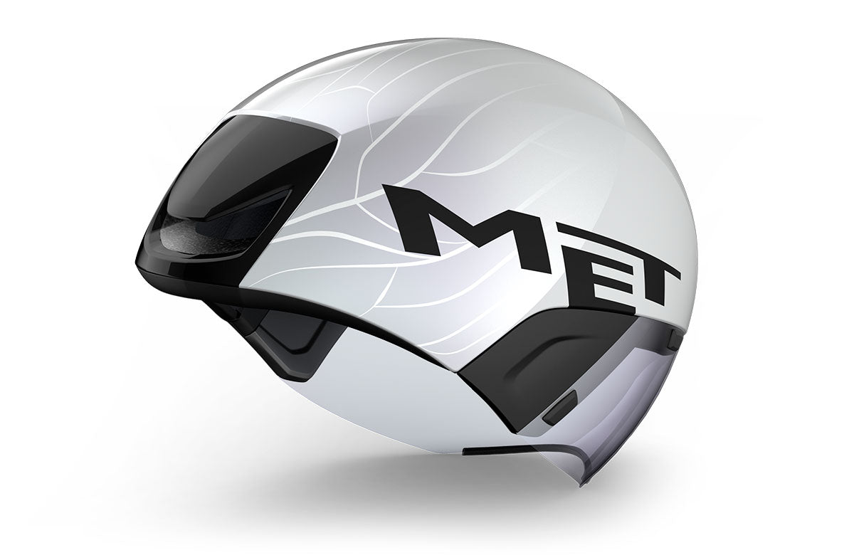MET Codatronca - Casco Aero de Triatlón contrarreloj blanco