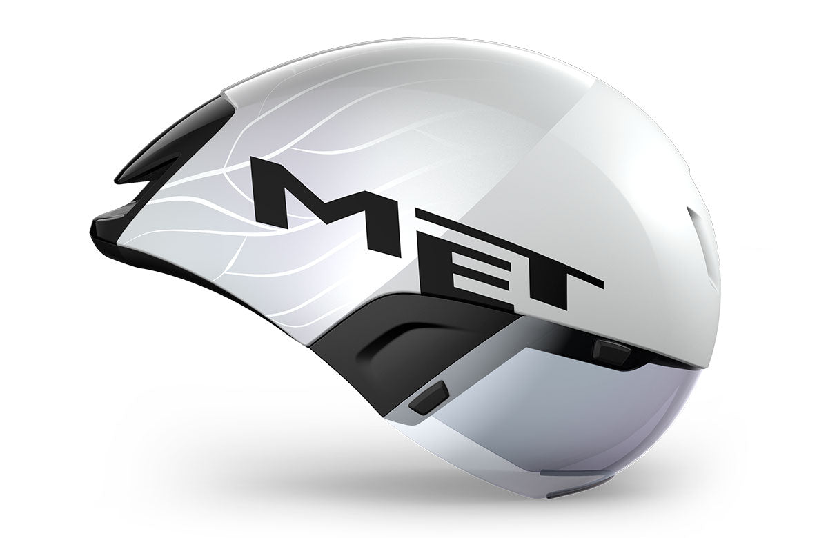 MET Codatronca - Casco Aero de Triatlón contrarreloj blanco