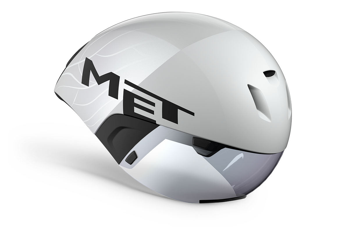 MET Codatronca - Casco Aero de Triatlón contrarreloj blanco