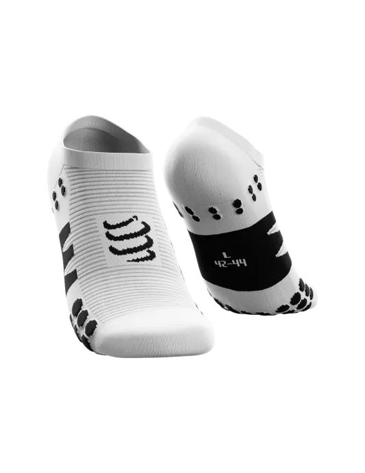 Compressport No Show Socks - Calcetines de running cortos  Blanco Negro