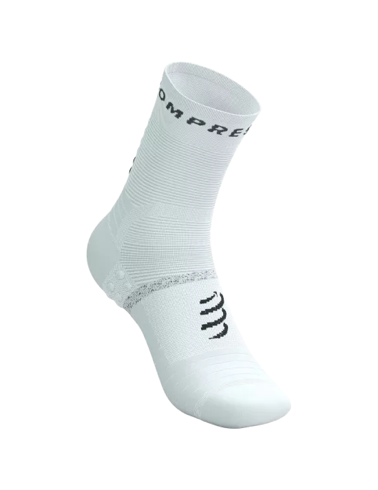 Calcetines de Running Compressport Pro Marathon Socks V2.0 Blanco Negro