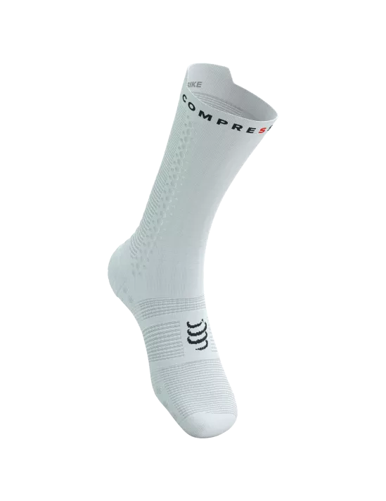 Compressport Pro Racing Socks v4.0 BIKE - Calcetines de ciclismo White Black