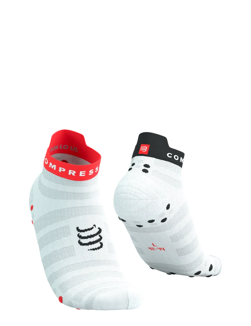 Pro Racing Socks Run Low ULTRALIGHT v4.0 White/Fluo Red/White
