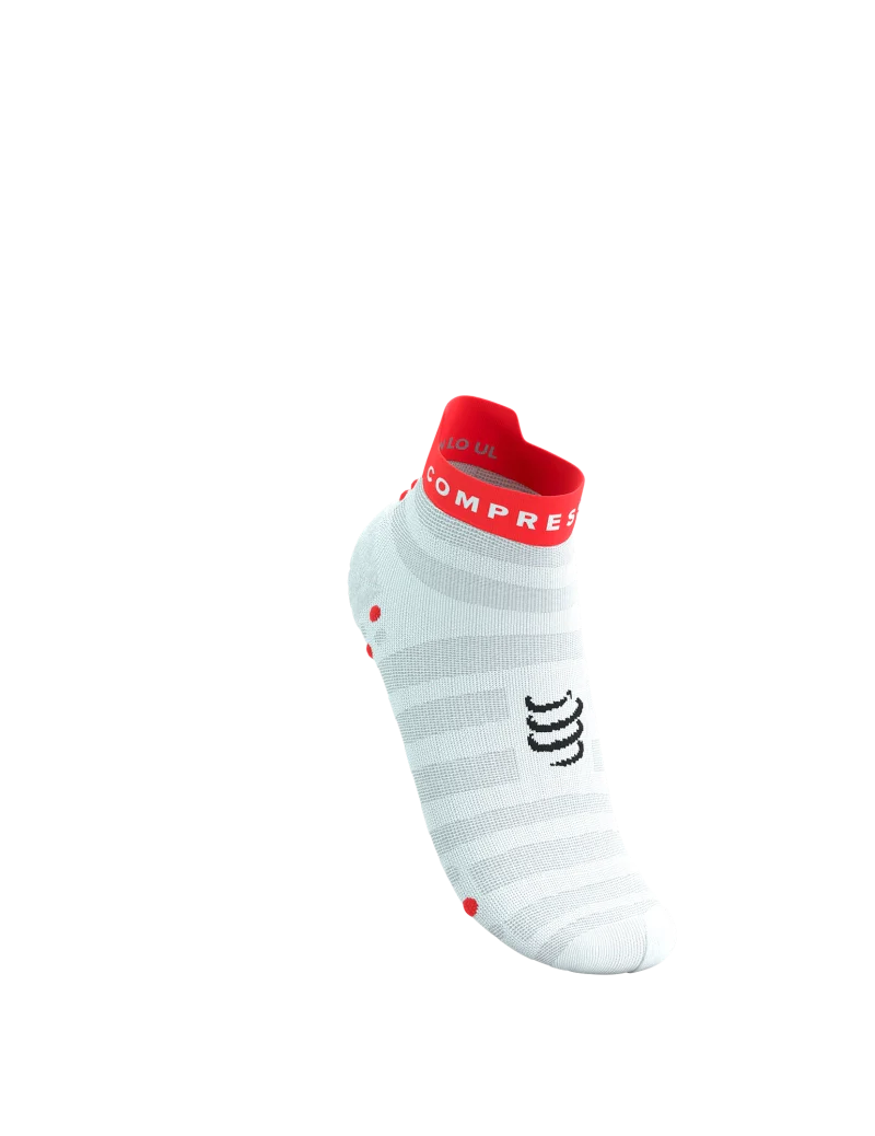 Pro Racing Socks Run Low ULTRALIGHT v4.0 White/Fluo Red/White