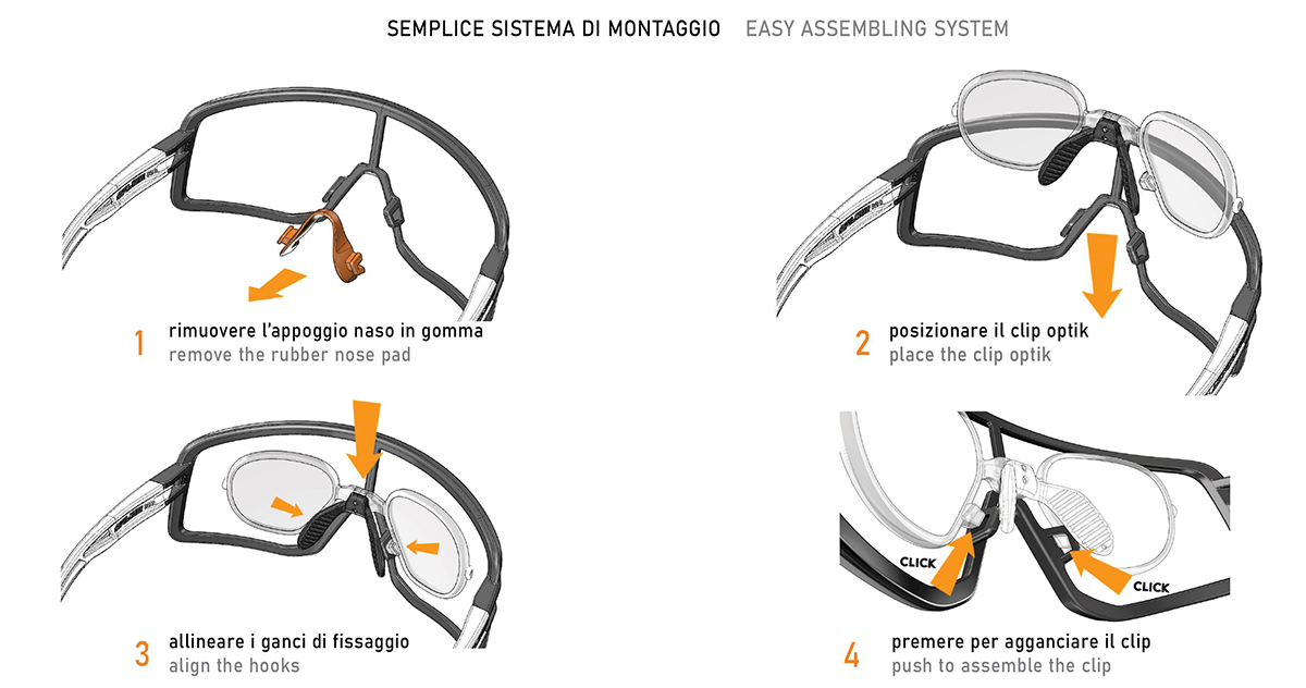 Salice B6 - Clip o inserto Óptico para lentes deportivos