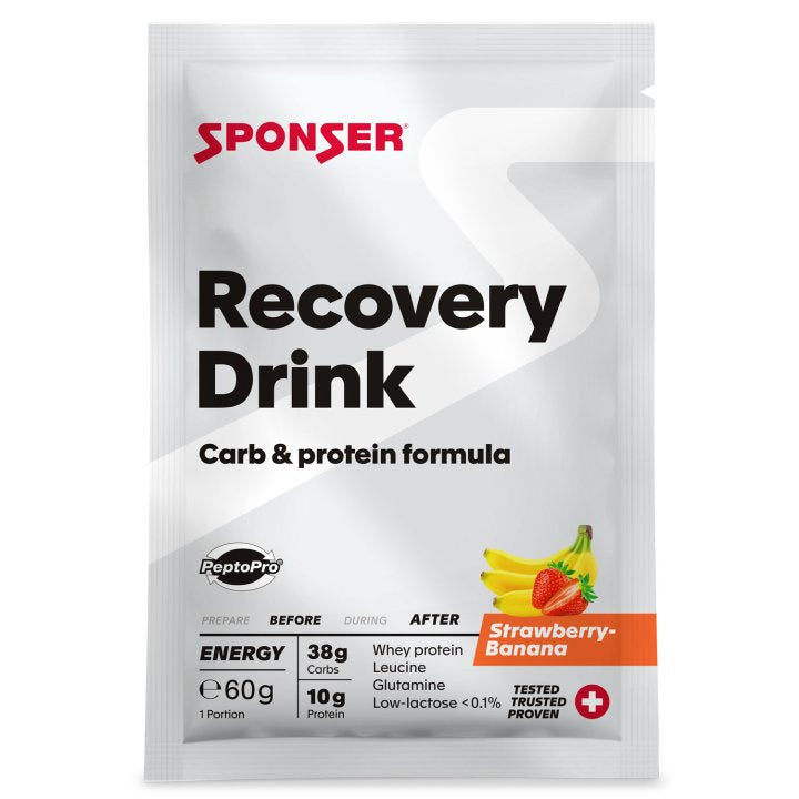 Sponser Recovery Drink - Bebida recuperador muscular (Proteina-Carbo-Aminoacidos y más) (60g)
