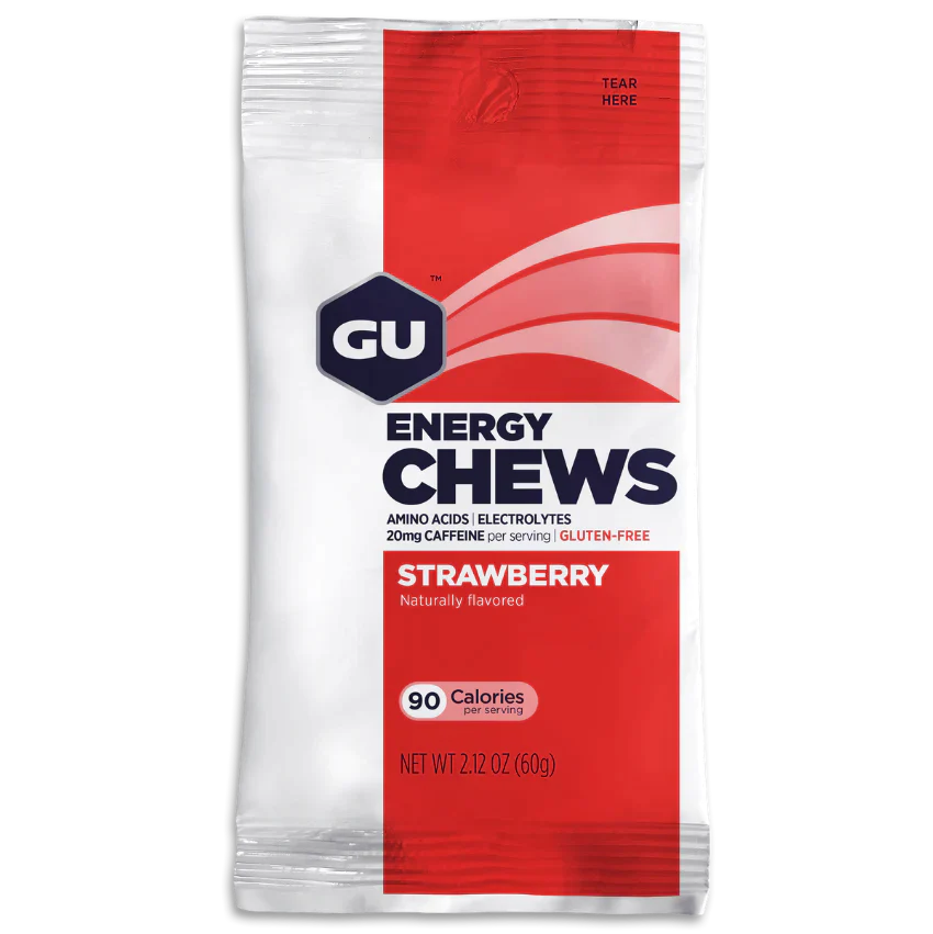 Gomitas GU Energy Chews 60g (8 Gomitas) (3 Sabores Con y Sin Cafeína)