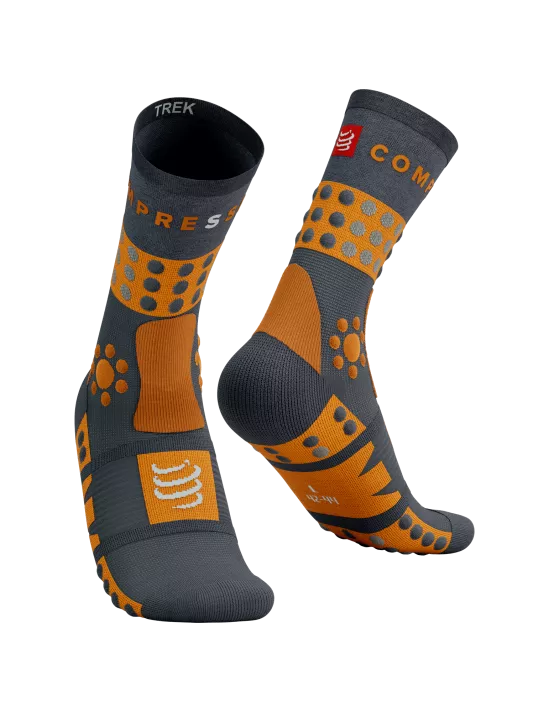 Compressport Trekking Socks - Calcetines de trekking y trail Magnet /Autumn Glory
