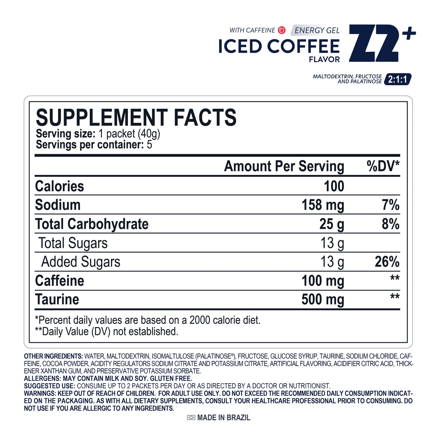 Energy Gel Z2+ Iced Coffee - Geles energéticos con Cafeina 40g