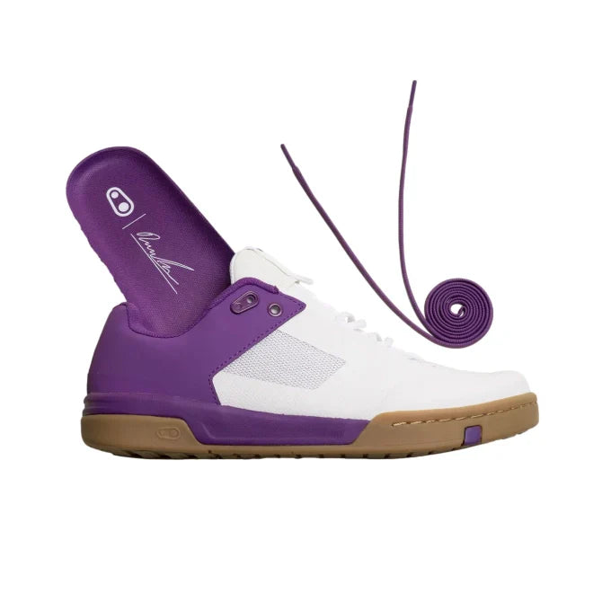 Zapatillas Crankbrothers Stamp Lace - Zapatos MTB planos - Bernard Kerr (blanco morado)