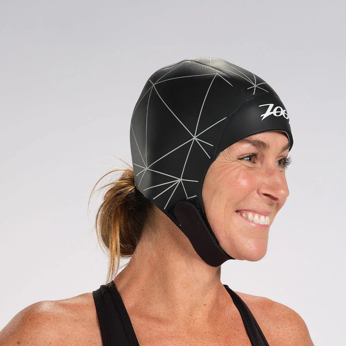 Gorra de neopreno natación Negra Zoot