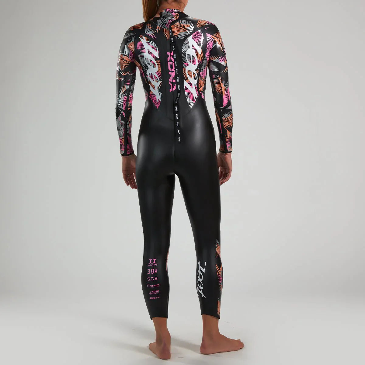 ZOOT KONA WETSUIT PINK FLORA - Traje de Natación Neopreno Mujer
