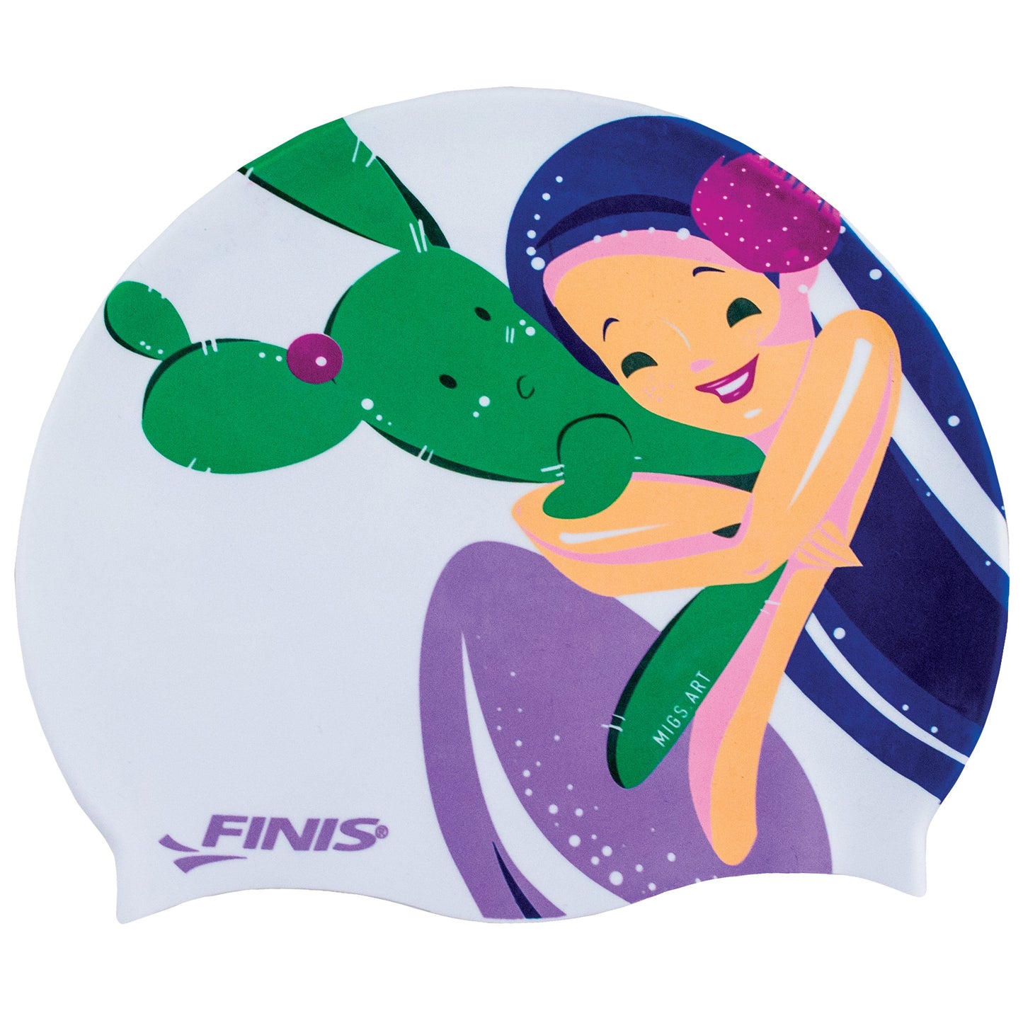 Gorra de Natación Silicona Niños (Cactus) - Finis