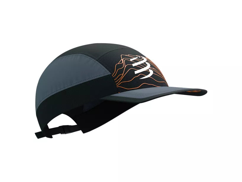 Gorro Compressport 5 Panel Light Cap - Black/Rust *Trail Capsule 2023*