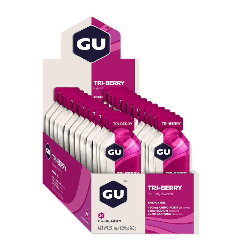 Caja de 24 Geles GU Energy Gel Original 32g Con Cafeína (8 sabores)