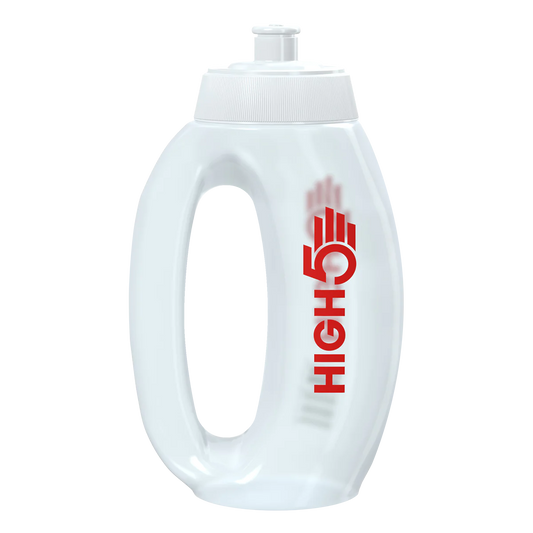 Botella de Running con mango Transparente High5 (350cc)