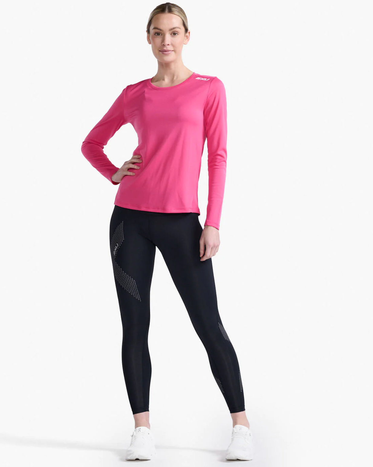 Polera Manga Larga 2XU Mujer Aspire - Rosado magenta