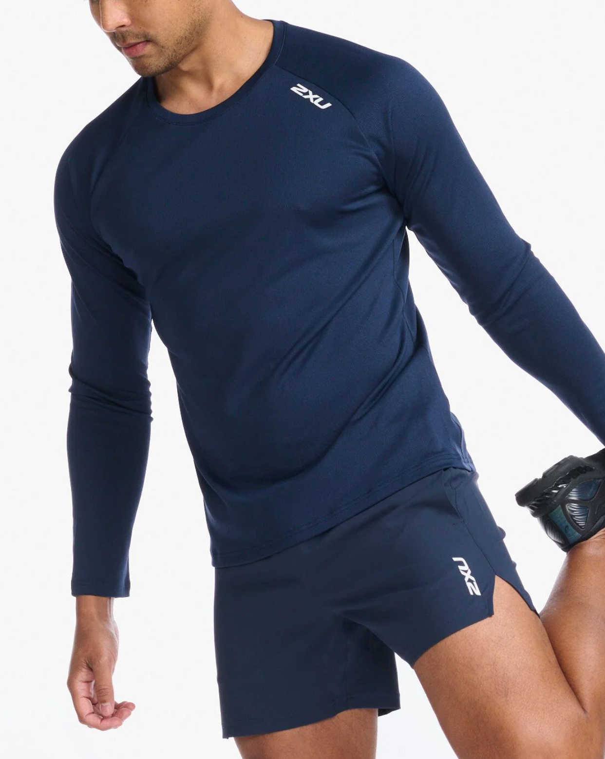 Polera Manga Larga Hombre 2XU Manga Larga Aspire - Midnight/White