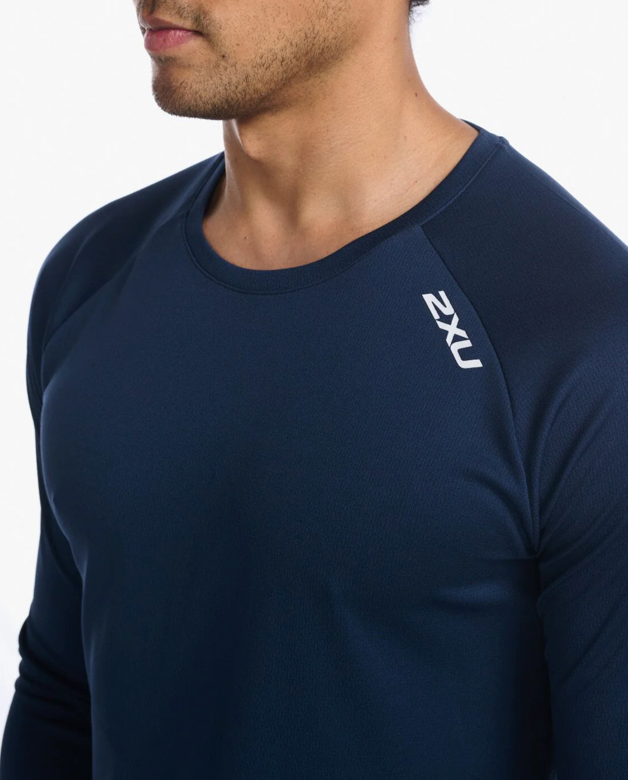 Polera Manga Larga Hombre 2XU Manga Larga Aspire - Midnight/White