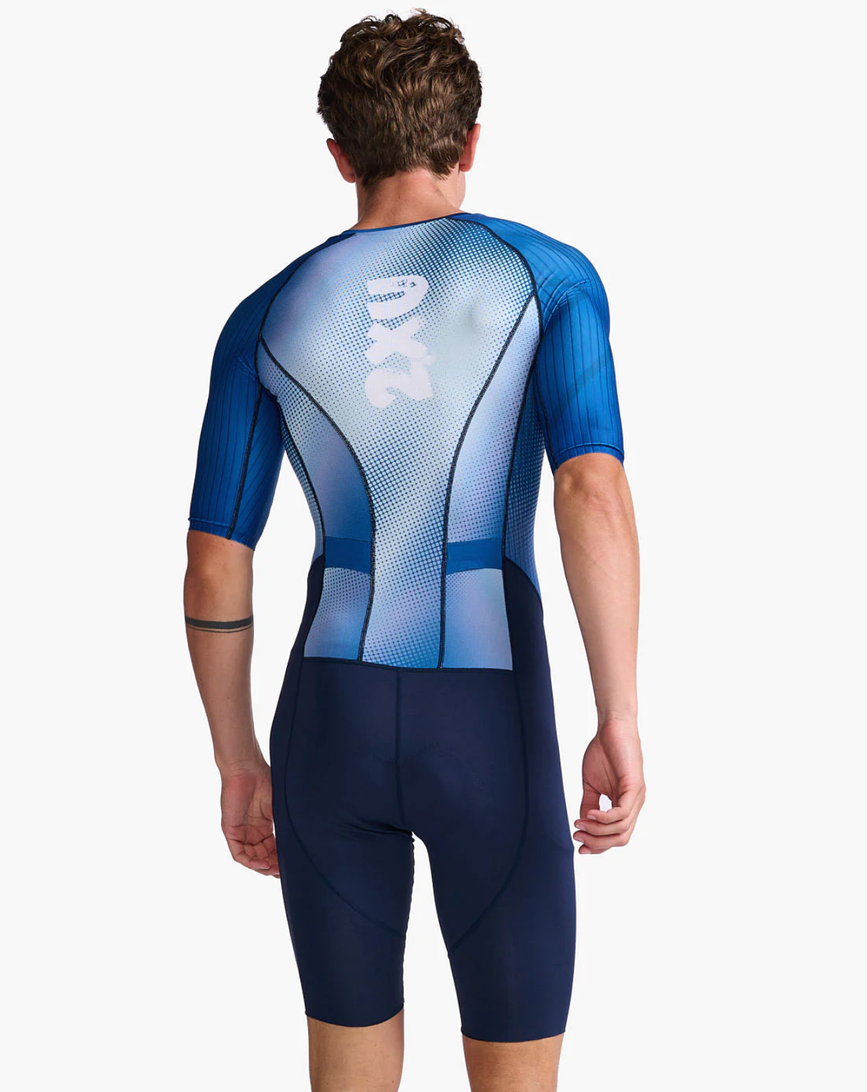 Traje de triatlón Trisuit Hombre 2XU Aero Sleeved - Midnight/ Blanco