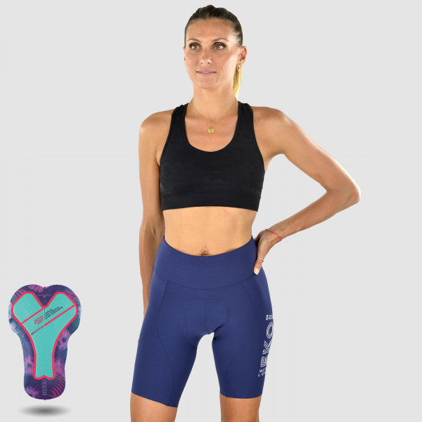 Calza Corta Ciclismo Mujer EKOI Hella Marine
