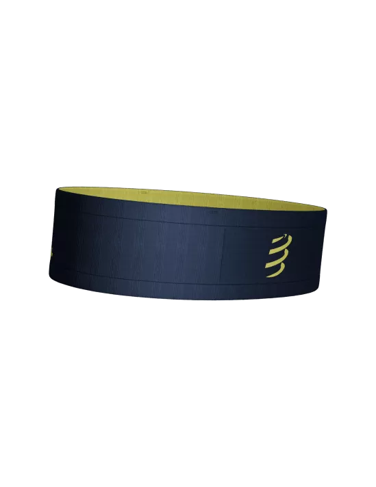 Free Belt Compressport - Banano, portanumero y más (Azul-amarillo)