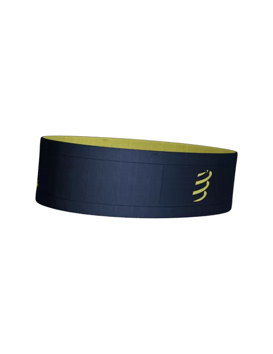 Free Belt Compressport - Banano, portanumero y más (Azul-amarillo)