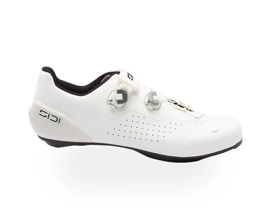 Sidi Genius X Wyve – Zapatos de ciclismo de ruta blancos.