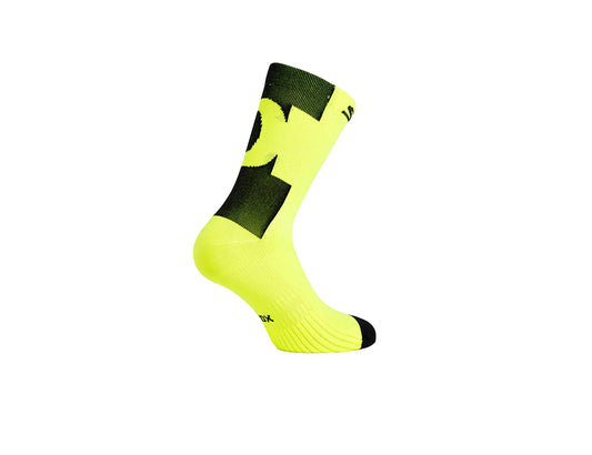 Sidi Confusum - Calcetín de ciclismo largo Amarillo Fluorescente