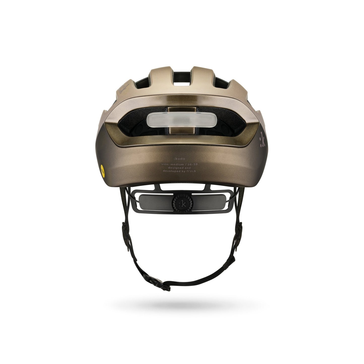Fizik Kudo - Casco de ciclismo de ruta con Luz roja incluida (Bronce)