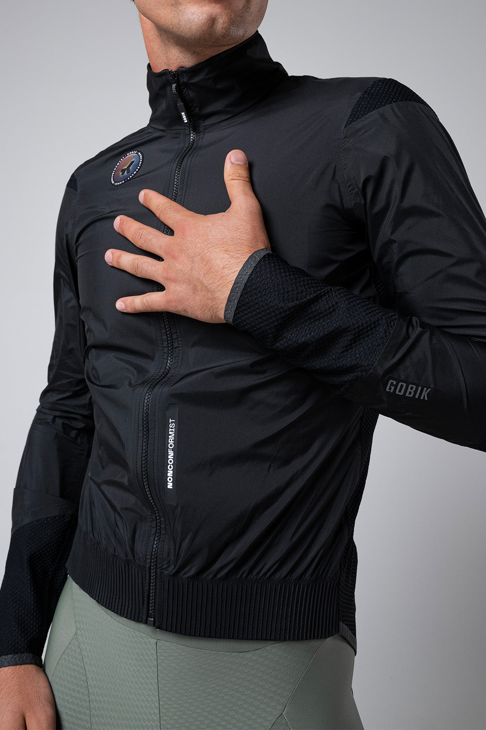 Gobik EXO 2.0 – Chaqueta cortaviento impermeable de ciclismo unisex. Manga larga