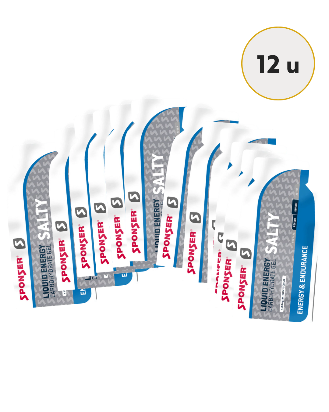 Sponser Liquid Energy Salty – Gel energético sabor neutro (35 g)