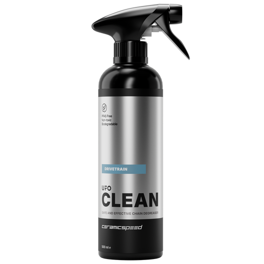 CeramicSpeed UFO CLEAN Drivetrain 500 ml – Limpiador de transmisión para bicicleta.