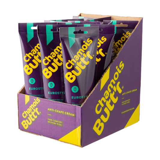 Chamois Butt'r Eurostyle - (12 Pack) 8oz Tube - Crema Lubricante deportiva Antirozaduras