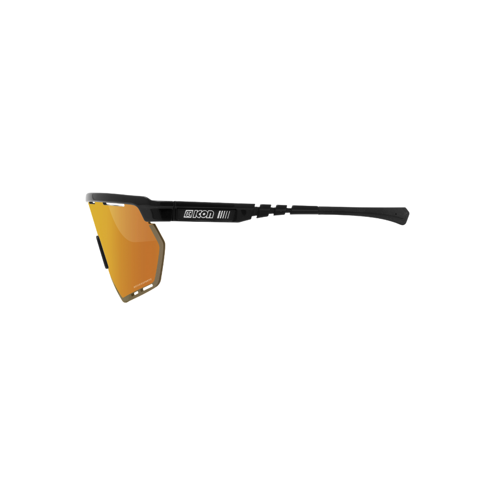 Scicon Aerowing - Anteojos deportivos de ciclismo Marco Negro Multimirror + Rain Clear Lenses