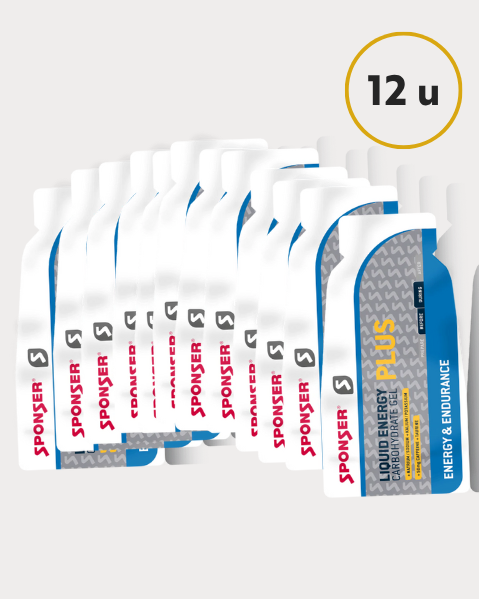 Sponser Liquid Energy plus - Gel energético con Cafeína (35g) (unidad o 12u)