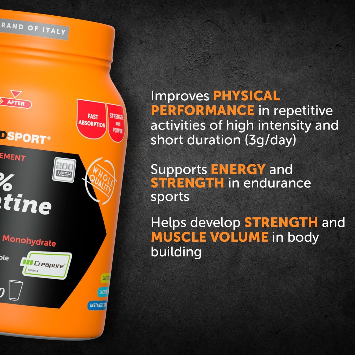 100% Creatina Monohidratada Named Sport 500g en polvo