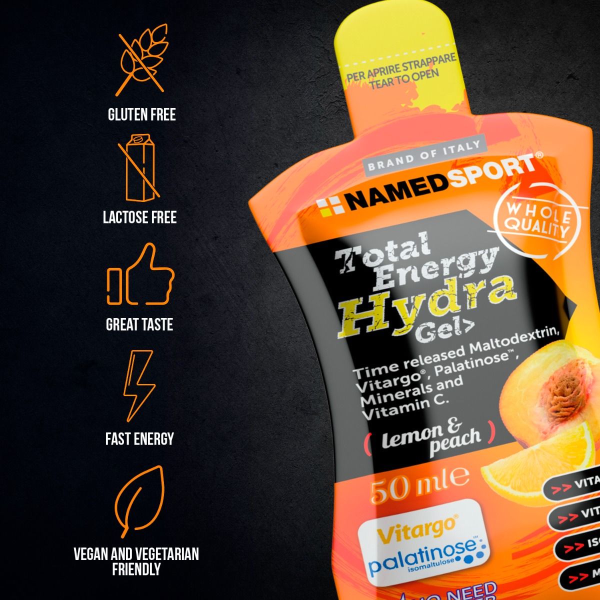 Gel Named Sport Total Energy Hydra Lemon&peach (50 ml)