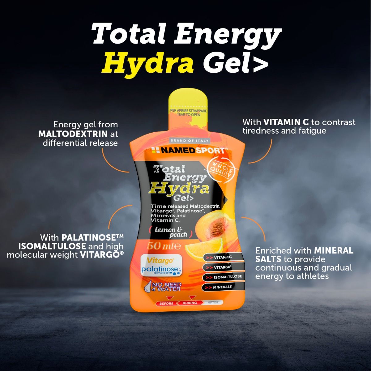 Gel Named Sport Total Energy Hydra Lemon&peach (50 ml)