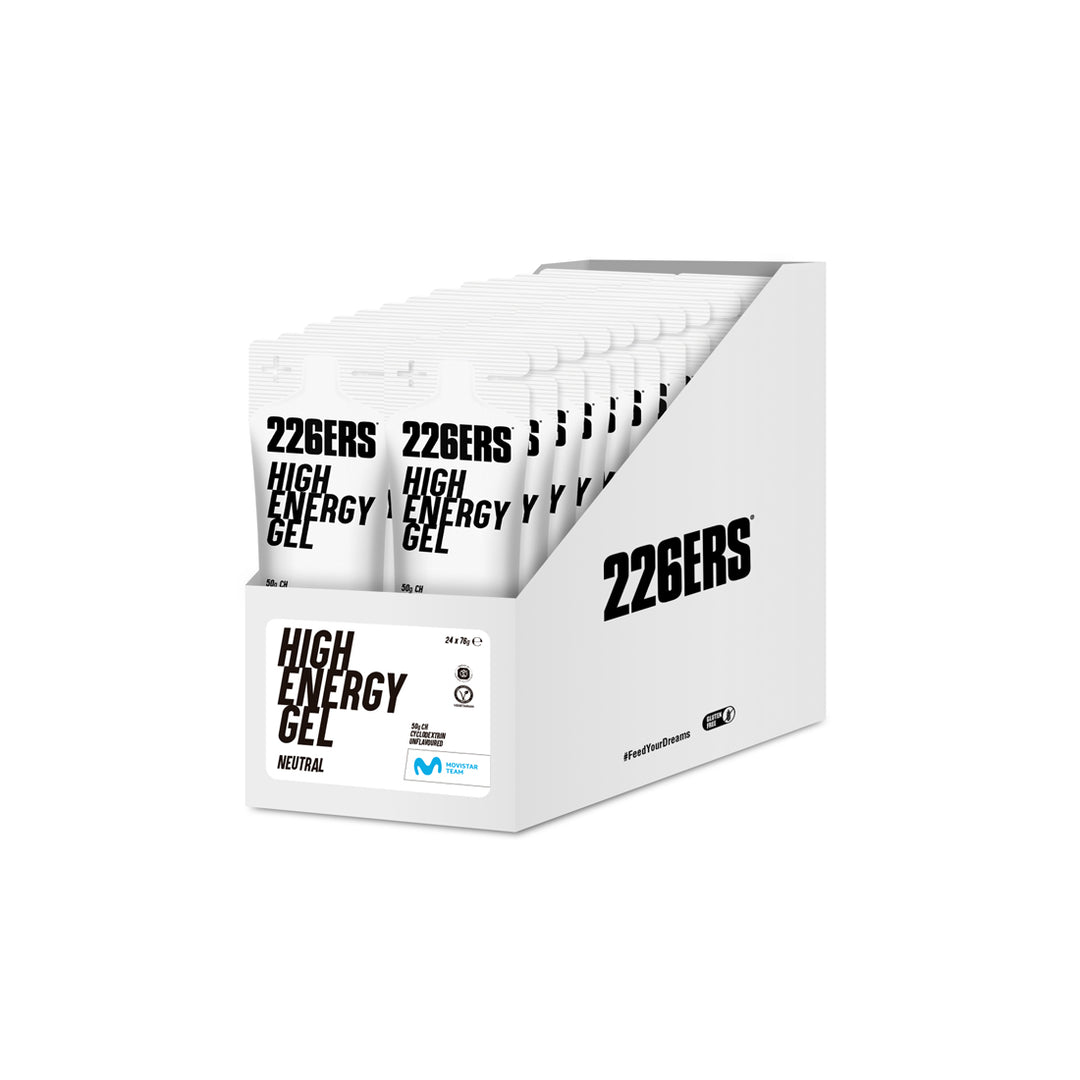 Caja de 24 Geles 226ers High Energy Gel 76grs gel vegano (4 Sabores)