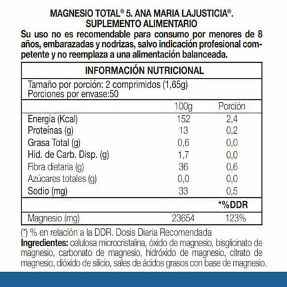 Ana Maria Lajusticia MAGNESIO TOTAL 5 (100 comp.)