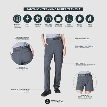 Pantalón Trekking Mujer Travesía - Atakama Outdoor