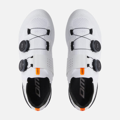 DMT SH10 – Zapato de ciclismo de ruta (Blanco 2 boas)